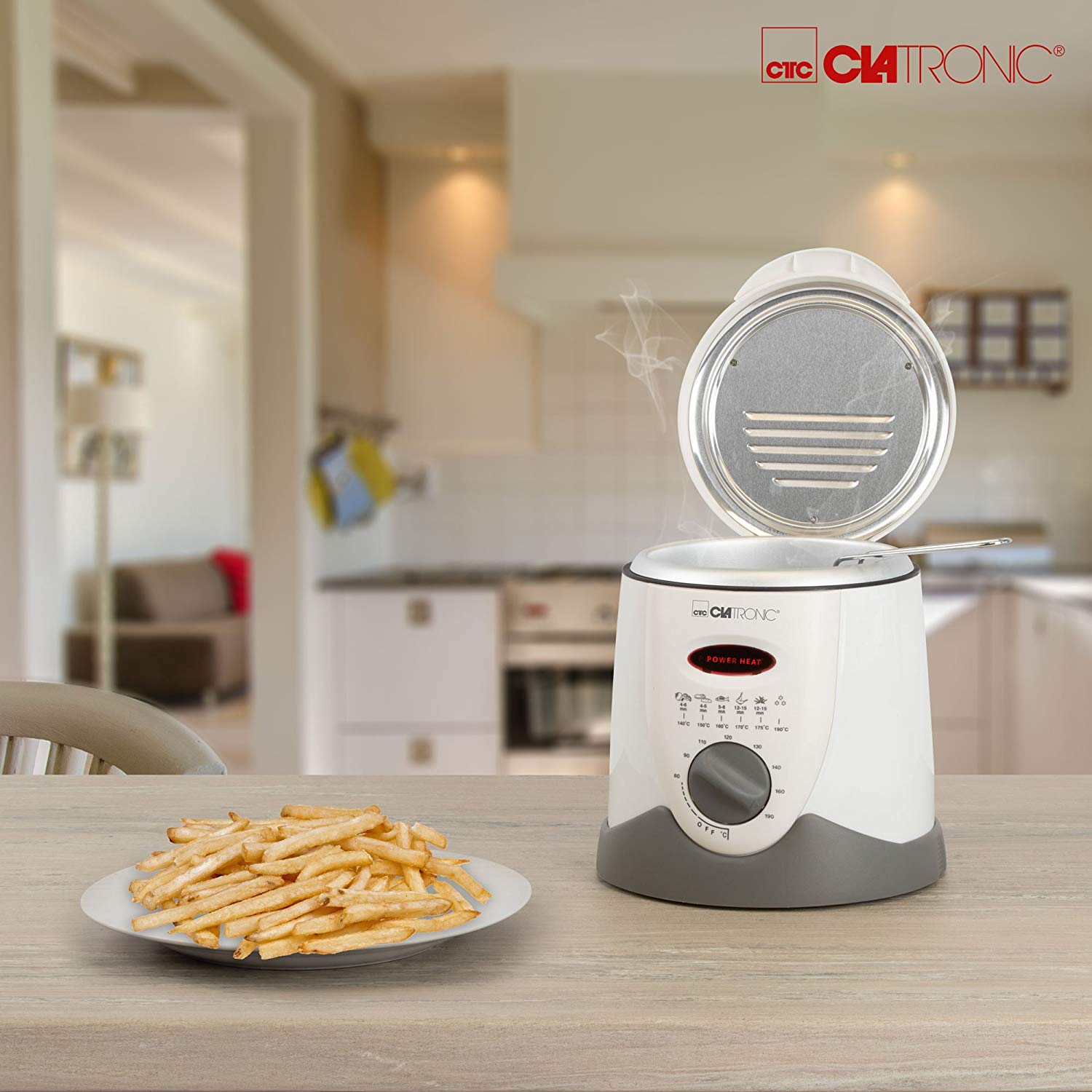 Clatronic FFR 2916 fehér 1L 900W olajsütő/fondue készítő FFR2916