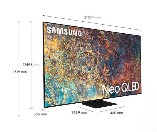 Samsung QE98QN90AATXXH 4K UHD Smart Neo QLED Mini LED TV, 98", 248.92 cm, titánfekete 