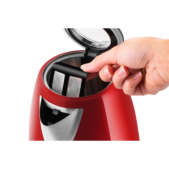 Eta 959890010 vízforraló, 2200W,1.7L, vízhőmérséklet szabályozás, dupla fal, Strix biztonsági rendszer, piros szín