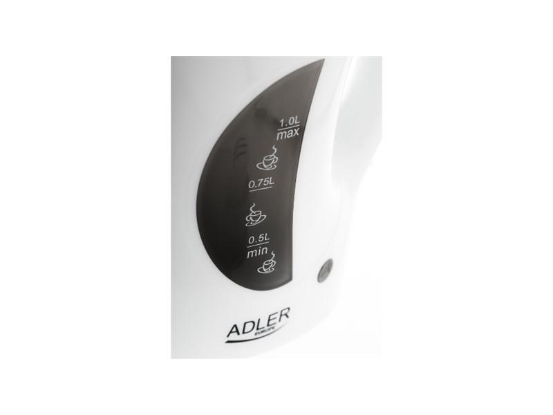 Adler AD03 vízforraló 1 literes 900W fehér 