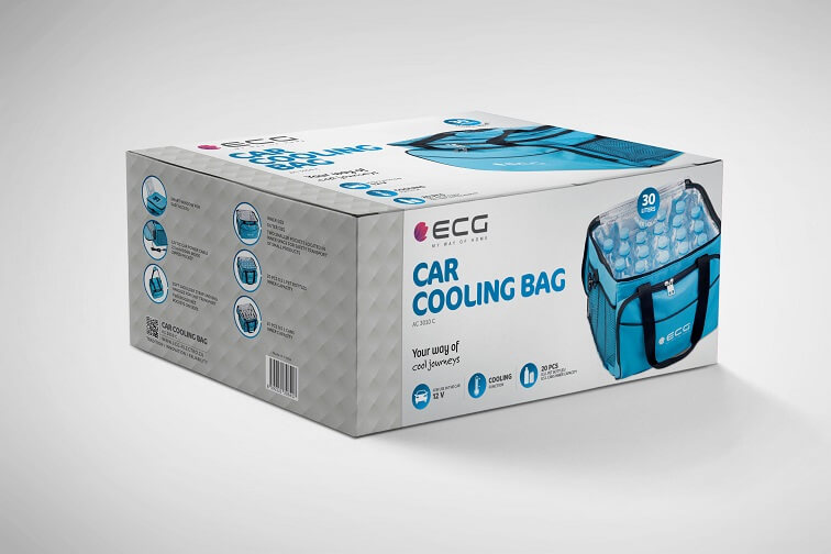 ECG AC 3010C Praktikus hűtőtáska sok zsebbel AC3010C, 30L, kék szín 