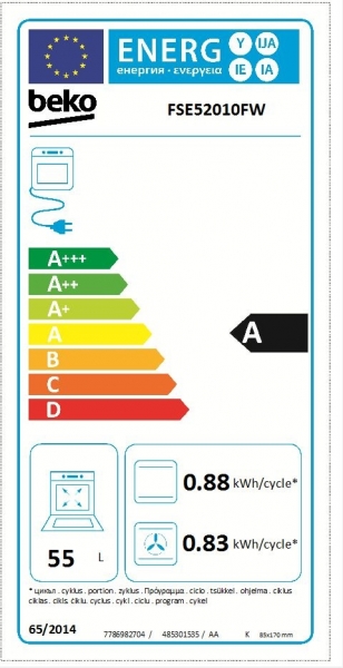 Beko FSE52010FW kombinált tűzhely