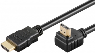 HDMI kábel aranyozott, A, 1,5m, 90° 4K