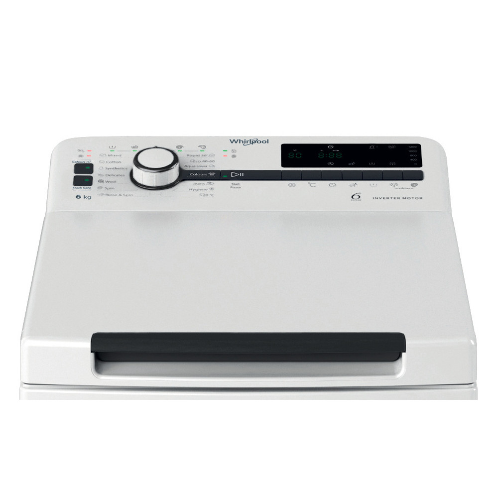 Whirlpool TDLRA 6261BS EU/N felültöltős mosógép, 6 kg, inverter motor, 40x60x90 cm