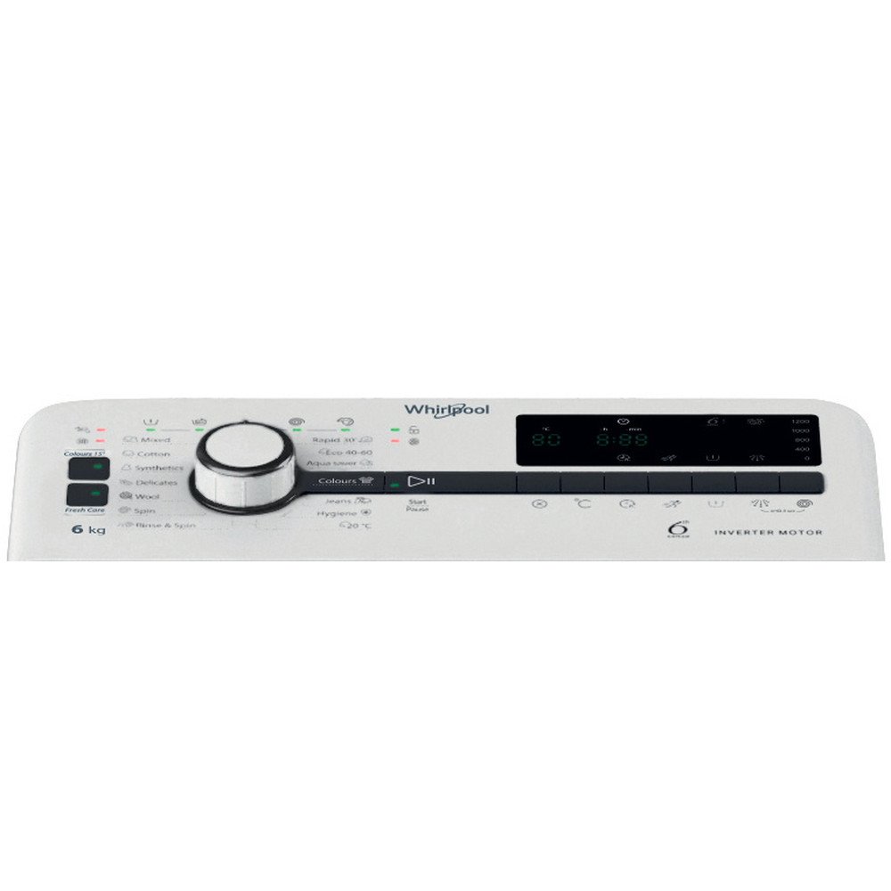 Whirlpool TDLRA 6261BS EU/N felültöltős mosógép, 6 kg, inverter motor, 40x60x90 cm