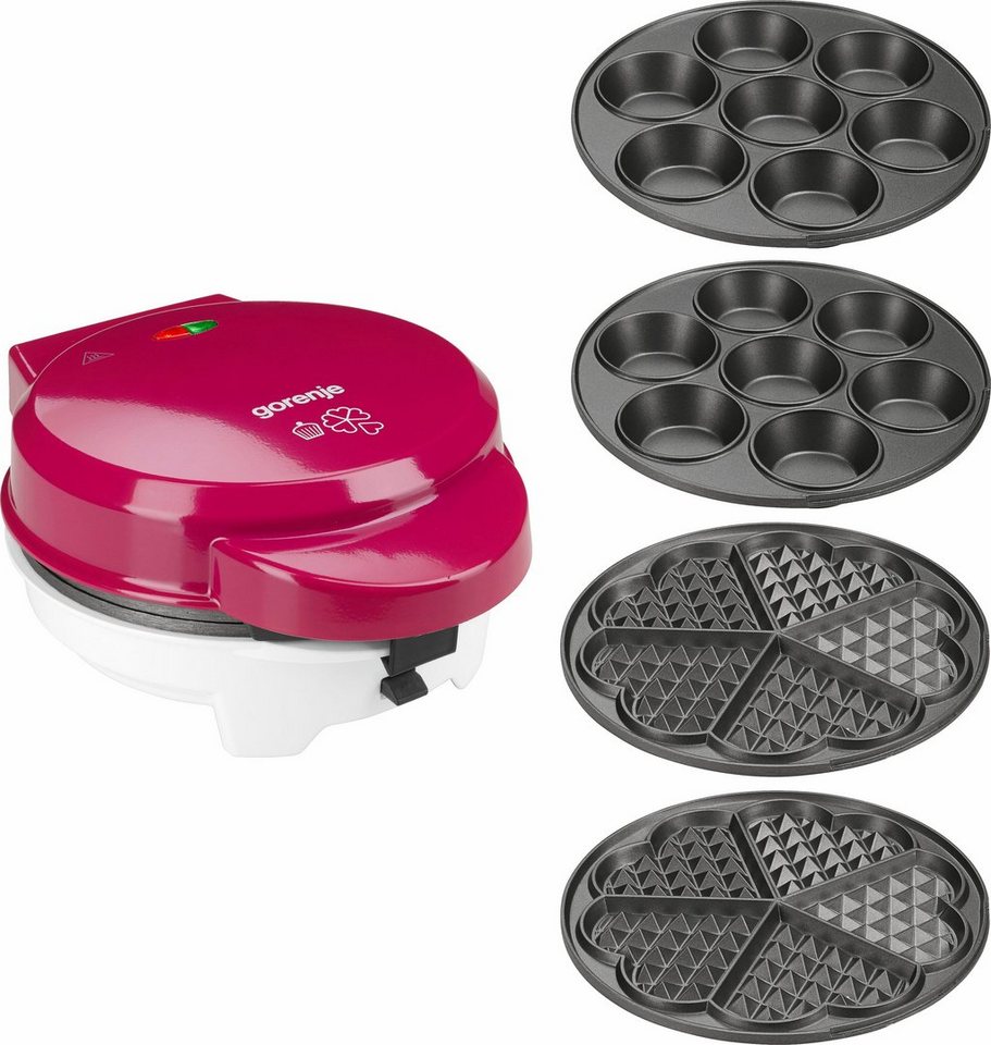 Gorenje WCM702PW gofri, muffin sütő, 700W, fehér/pink 