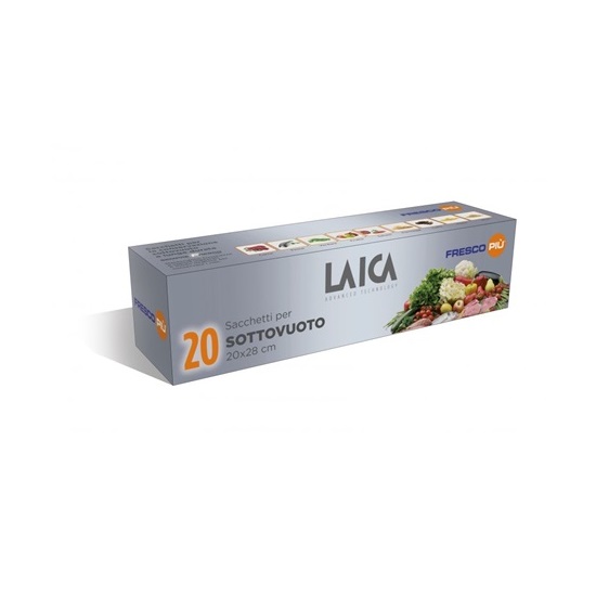 Laica VT35031 többrétegű vákuum csomagoló tasak vákuum fóliázó gépekhez 20db 20X28cm