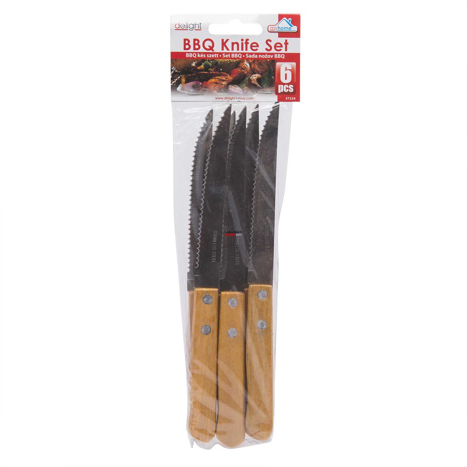 Delight BBQ kés szett fa nyéllel 57224