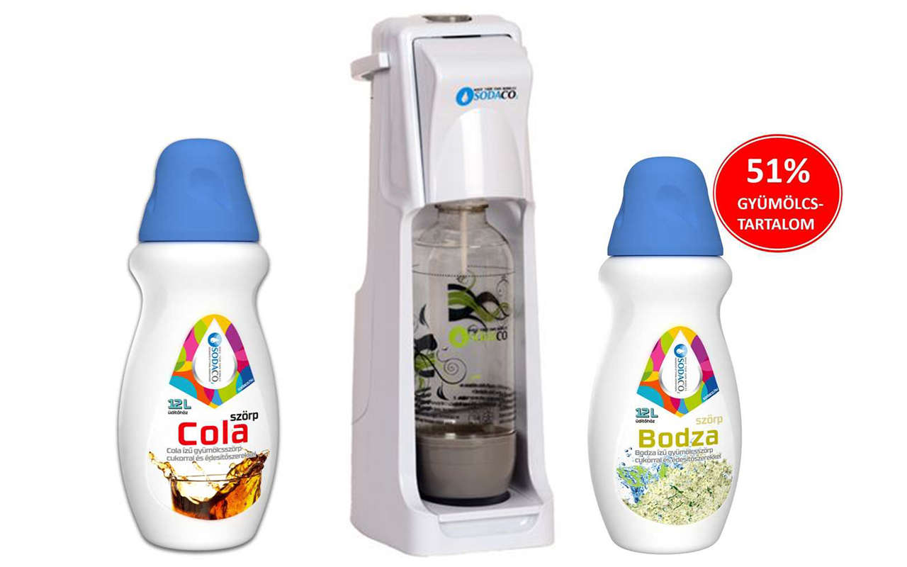 Sodaco B100F PACK szódagép+2db szörp