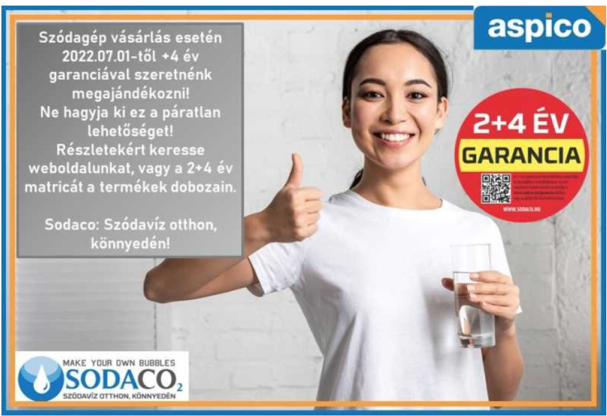 Sodaco B100E Basic ezüst szódagép +2db szénsavasító palackkal