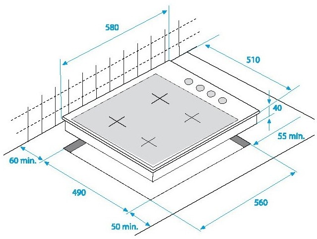 Beko HIZG64120SX gázfőzőlap