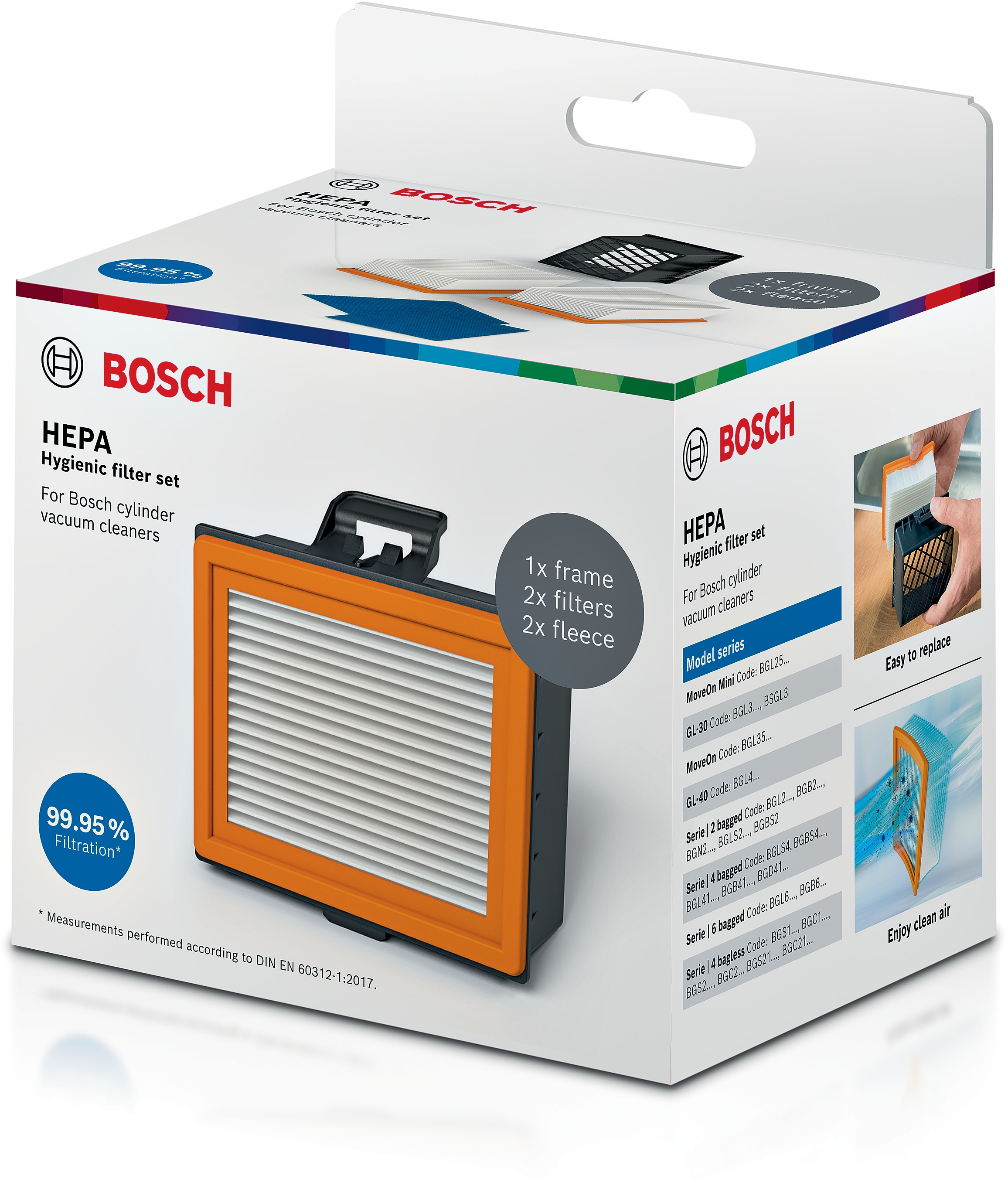 Bosch BBZ160HF, HEPA higiénikus szűrő