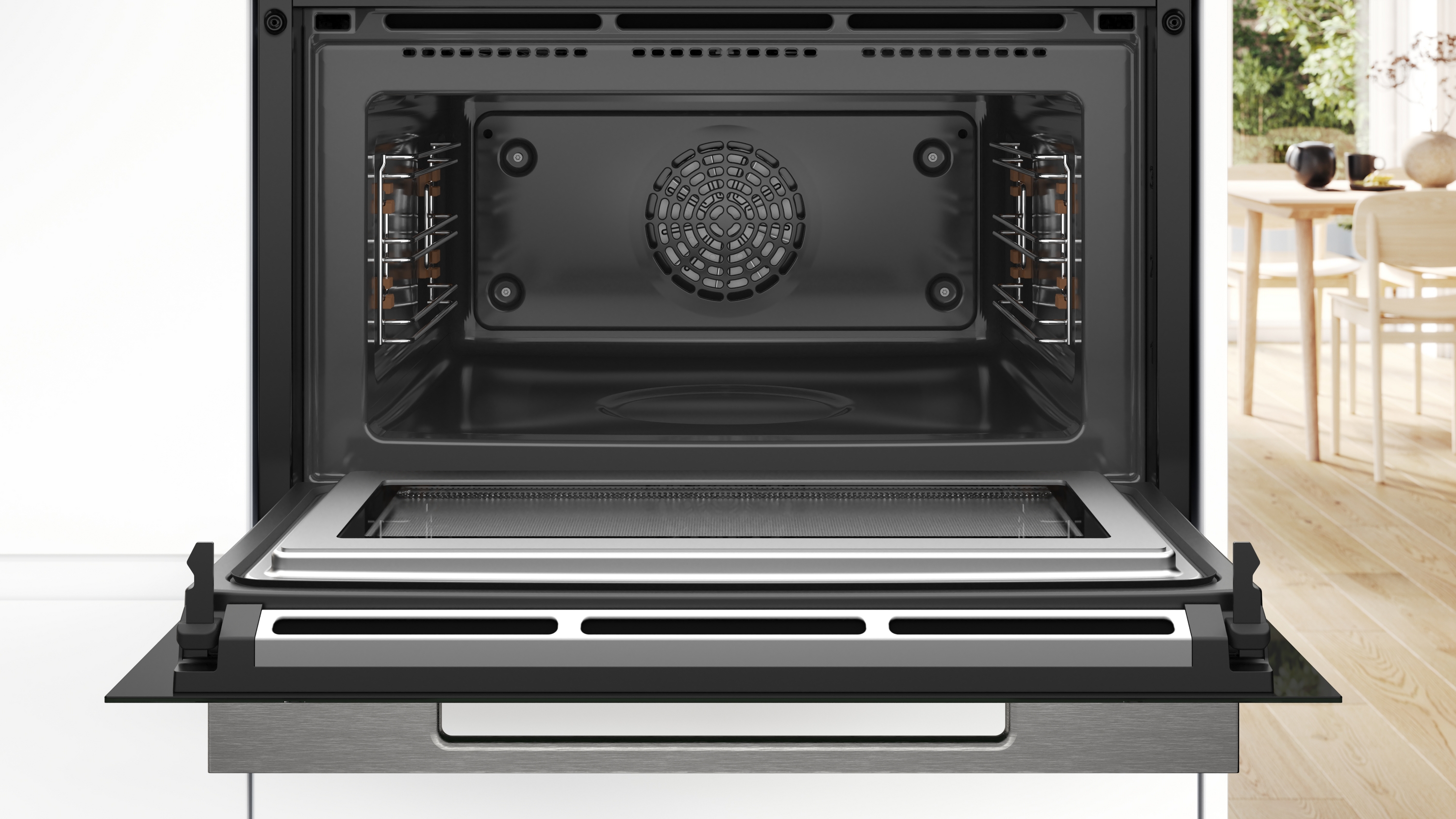 Bosch CMG7761B1, Beépíthető kompakt sütő mikrohullám funkcióval