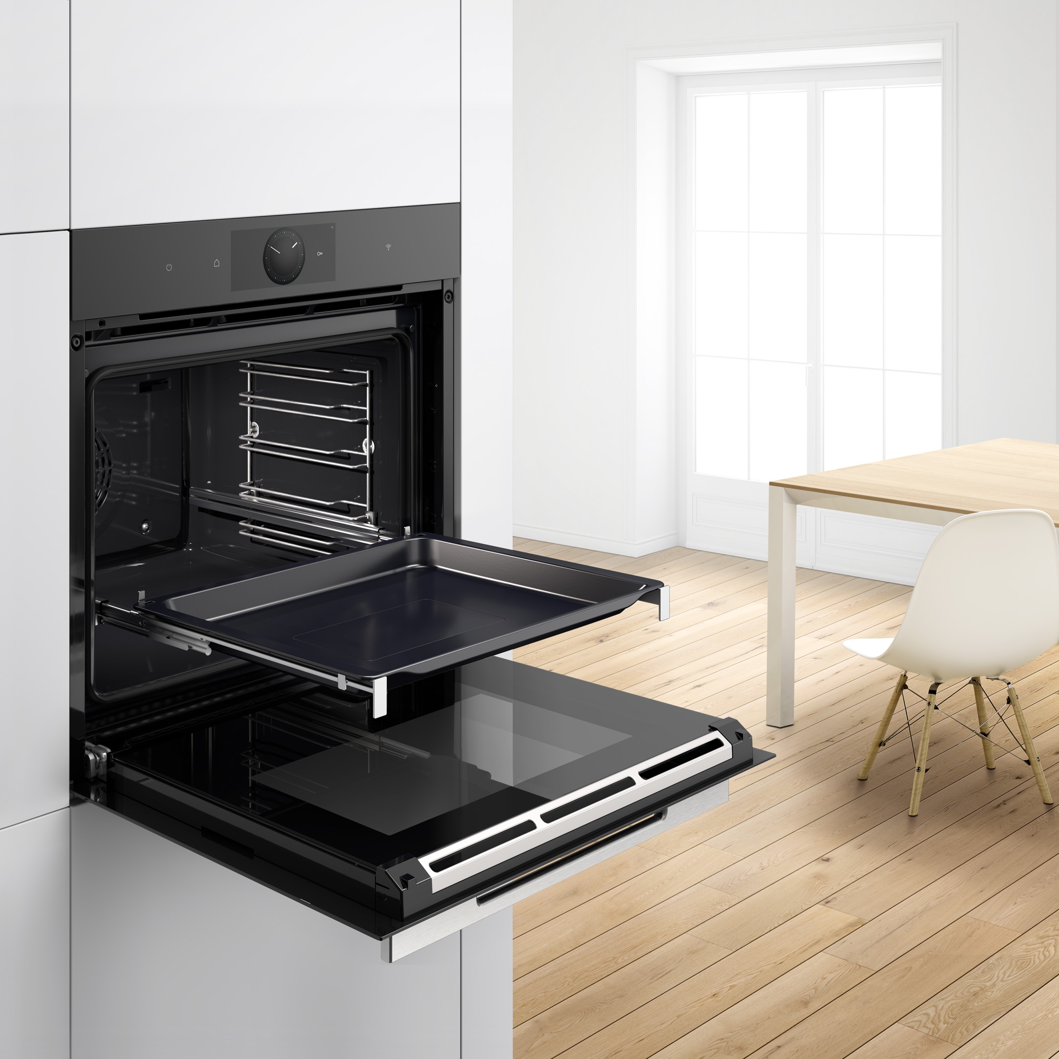 Bosch HEZ638D00, Clip rail, teljesen kihúzható