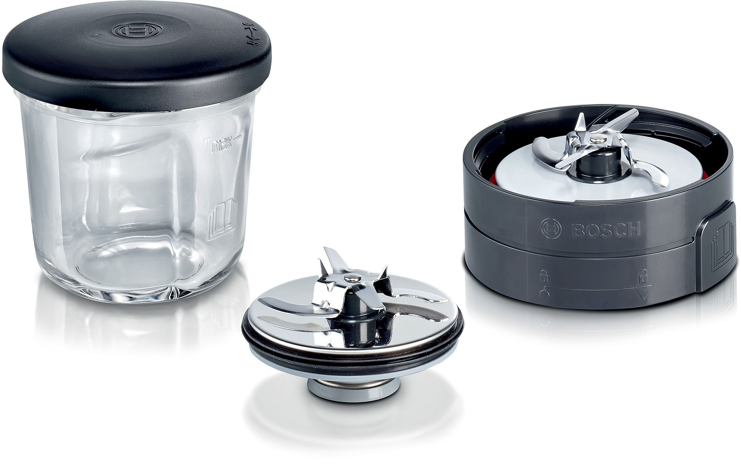 Bosch MUZ45XCG1, 3in1 többfunkciós daráló fedeles edénnyel
