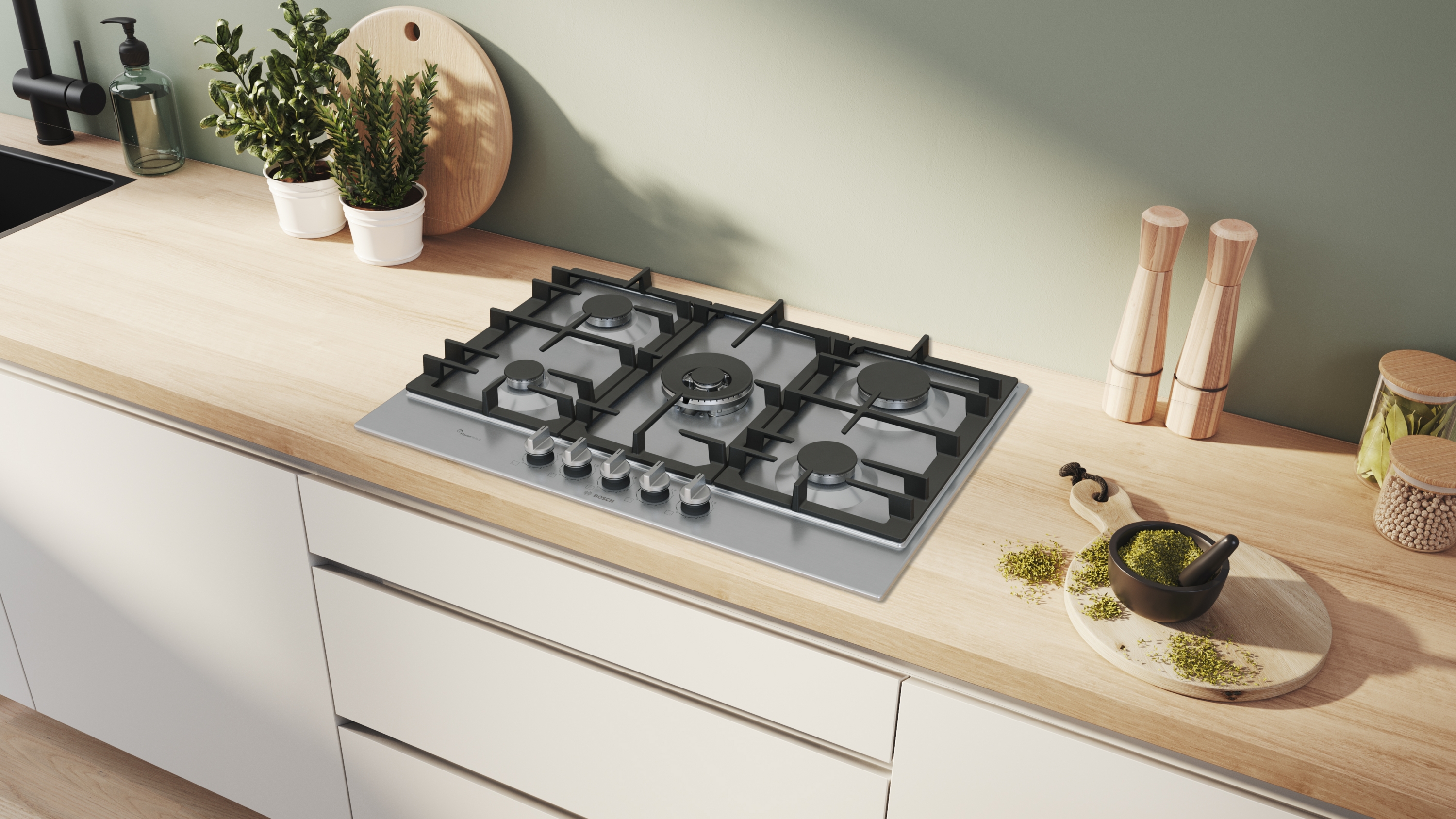 Bosch PCQ7A5I90, Gáz főzőlap
