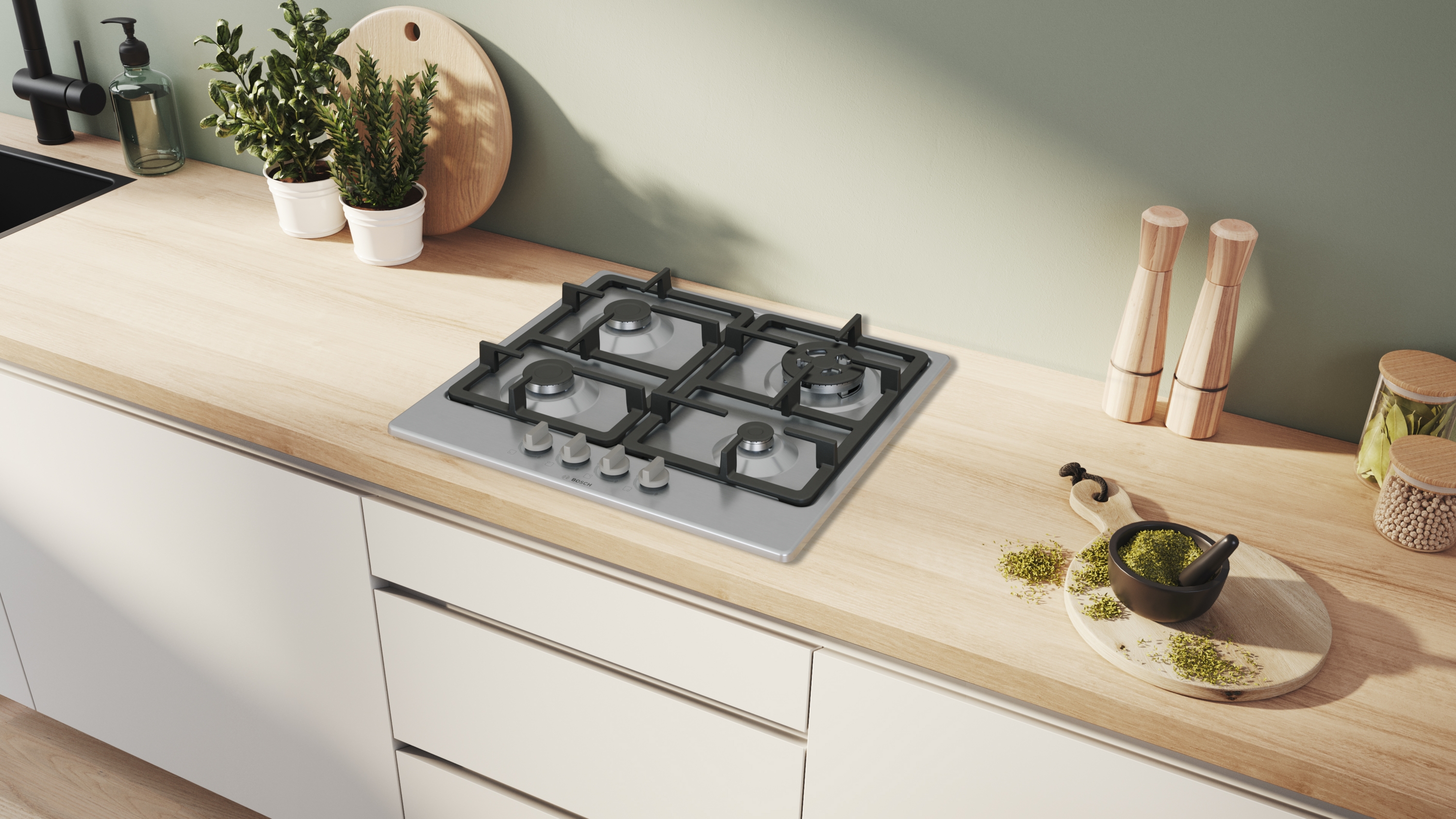 Bosch PGH6B5K90, Gáz főzőlap