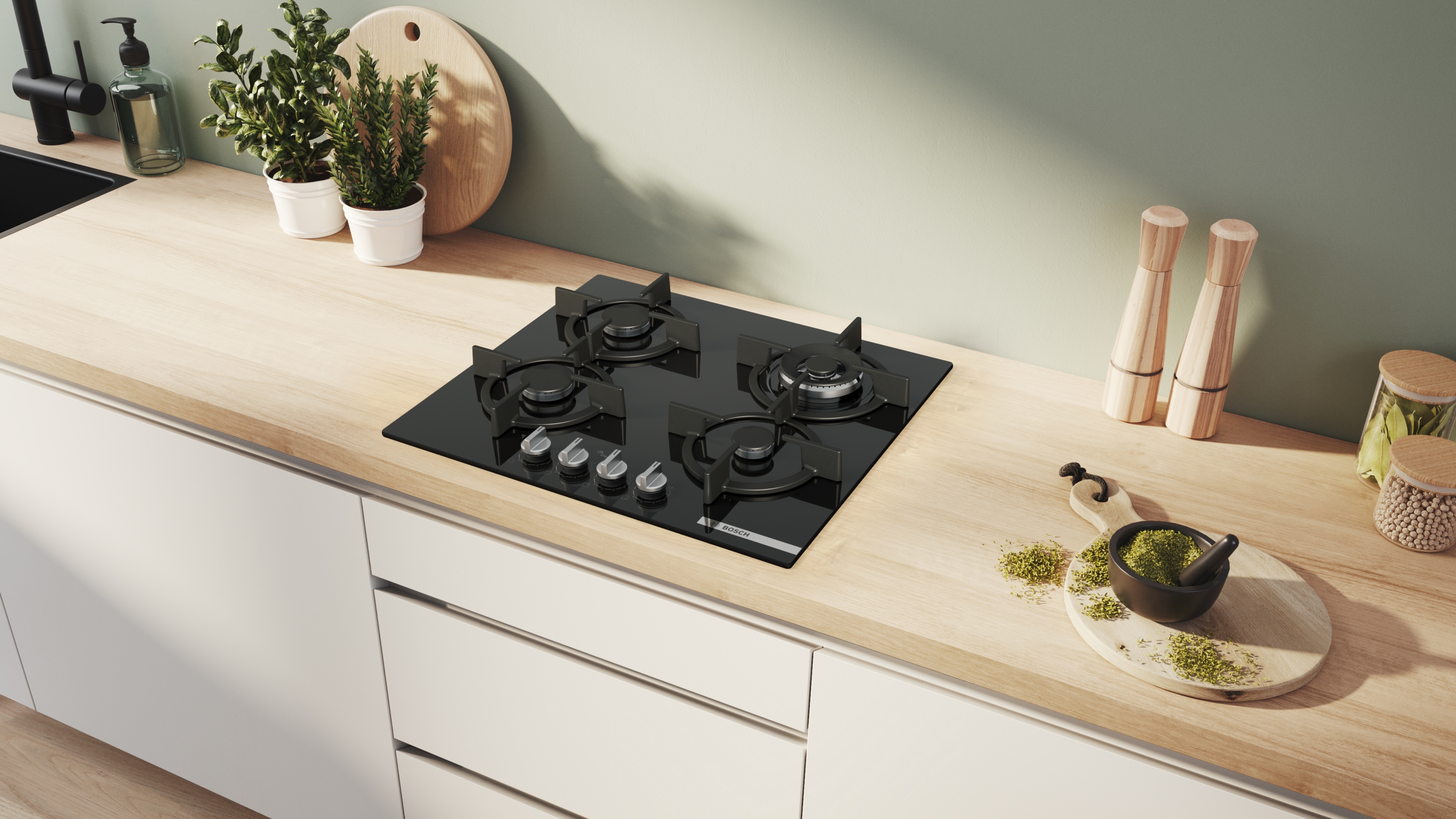 Bosch PPH6A6I10, Gáz főzőlap
