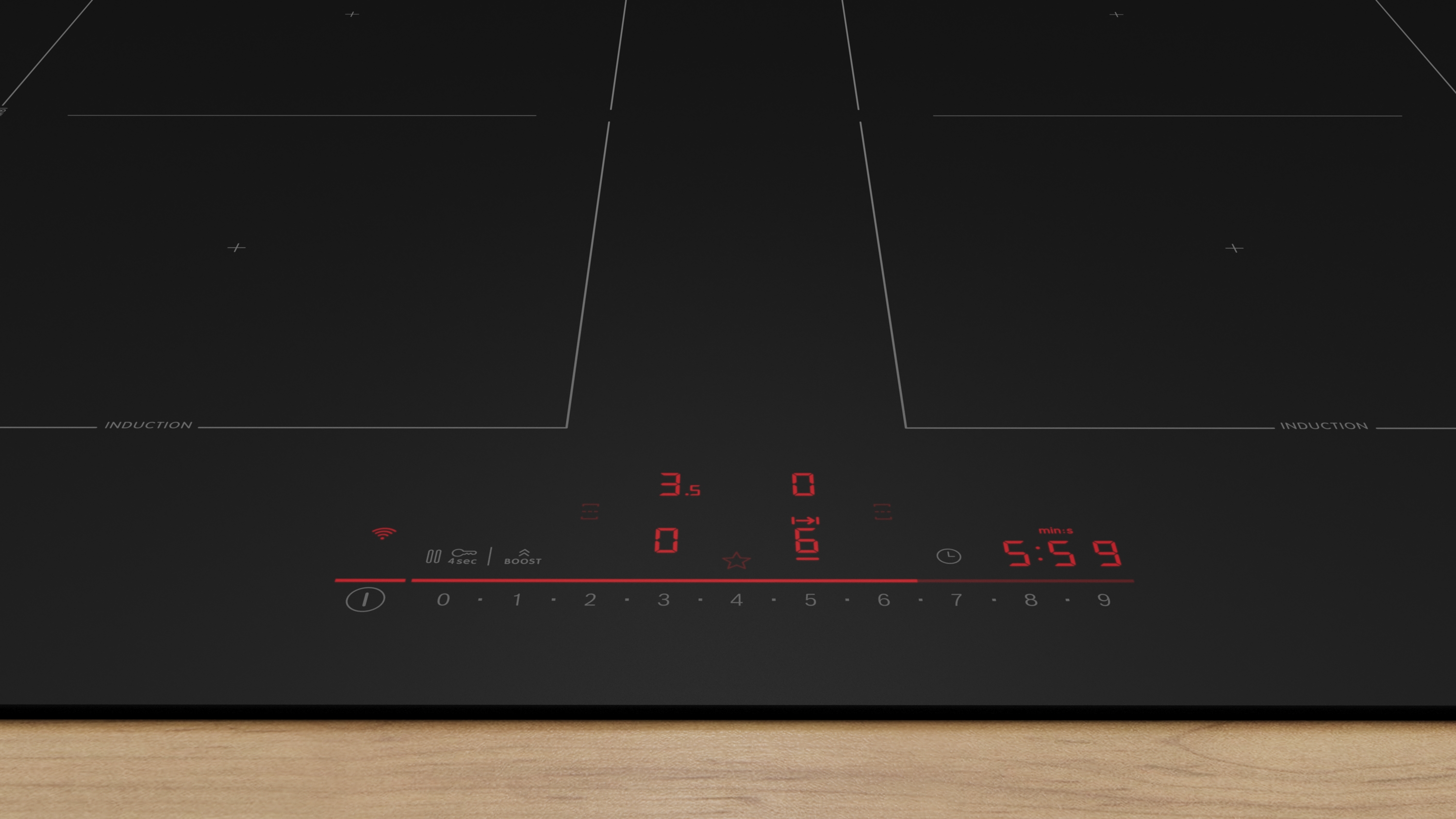 Bosch PVQ61CHB1E, Indukciós főzőlap
