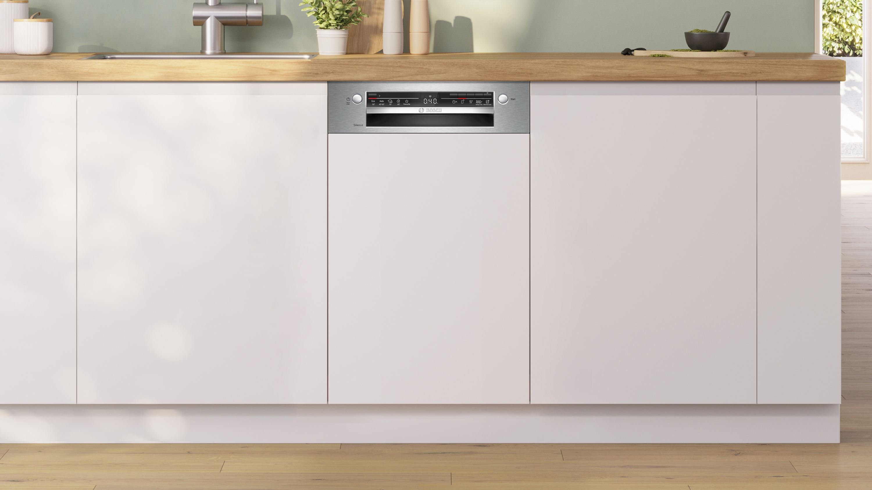Bosch SPI2HKS02E, Félig beépíthető mosogatógép