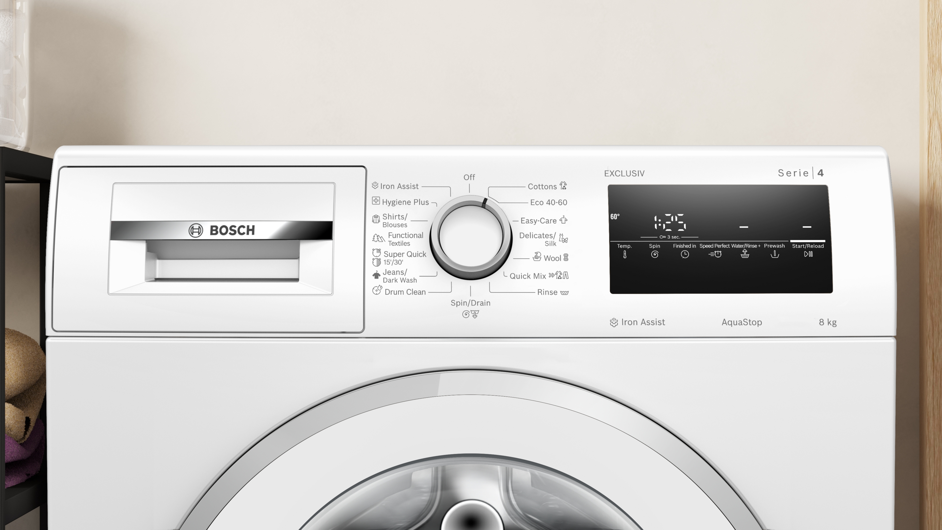 Bosch WAN2829NBY, Elöltöltős mosógép