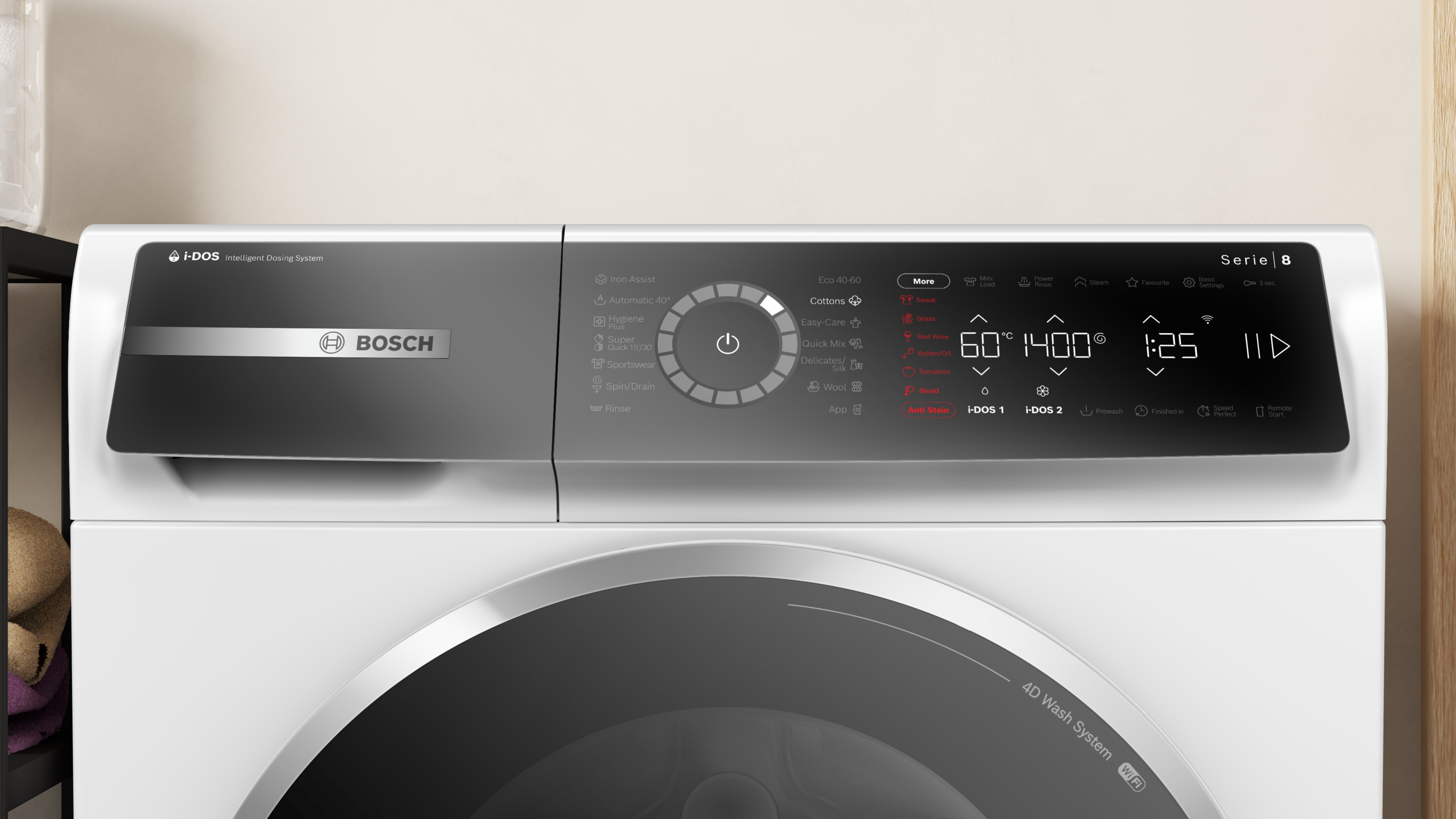 Bosch WGB254A3BY, Elöltöltős mosógép