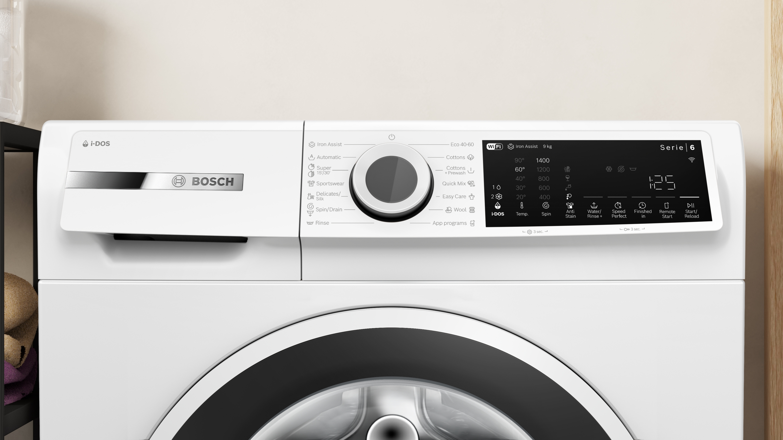 Bosch WGJ244A2BY, Elöltöltős mosógép